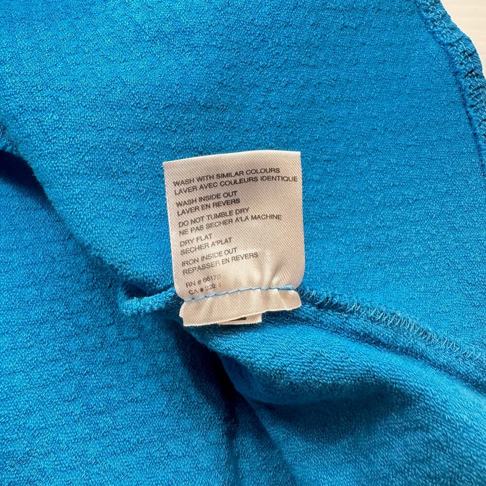 Ganni Peplum Top Women’s Small Blue Summer Dopamine Dressing Scandi Euro Coastal - Picture 11 of 13